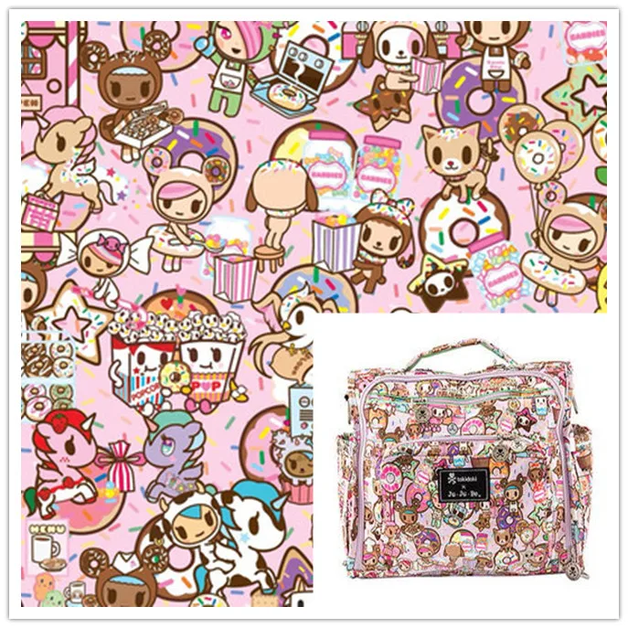 

145cm Width Cartoon Anime Canvas Fabric Cushion Cover/Diy Handbag/Slipcover DIY Sewing