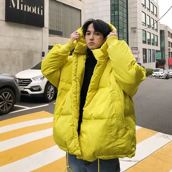 

AreMoMuWha Winter New Boys Trend Loose Cotton Clothes Korean Version of Thick Cotton Coat Harajuku Wind Jacket Men's Clothing