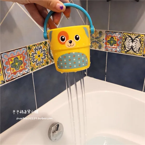 Игрушка для ванны в виде ковша, мультяшная игрушка для младенцев, детская игрушка для душа, цветная игрушка Дженга, унисекс-игрушка