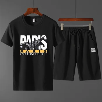 

Sports suit men's shorts short-sleeved T-shirt fashion summer casual two-piece suit summer running home fashion clothes