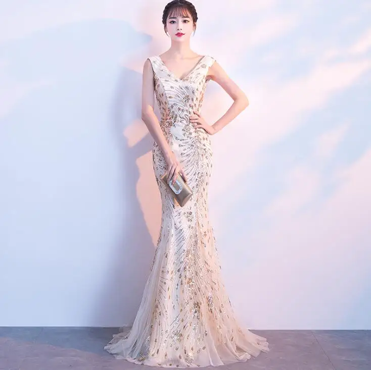Cheongsam восточный женский Qipao Модный китайский стиль Элегантное Длинное платье роскошный халат Вечерние платья Vestido S-XXL