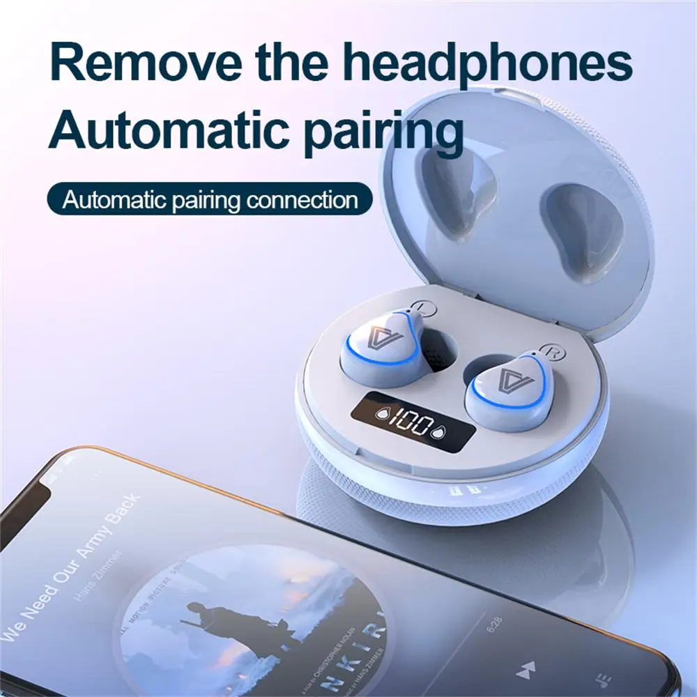 MINI Bluetooth V5 0 Earphones Wireless With Microphone Sports Waterproof Headsets with Charging Box For Android IOS