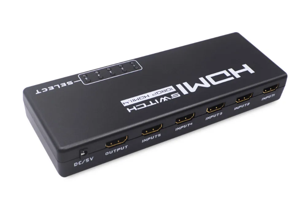 HDMI коммутатор с пультом дистанционного управления 5 входов 1 выход конвертер 1 минута 5 сплиттер V1.4 коммутатор