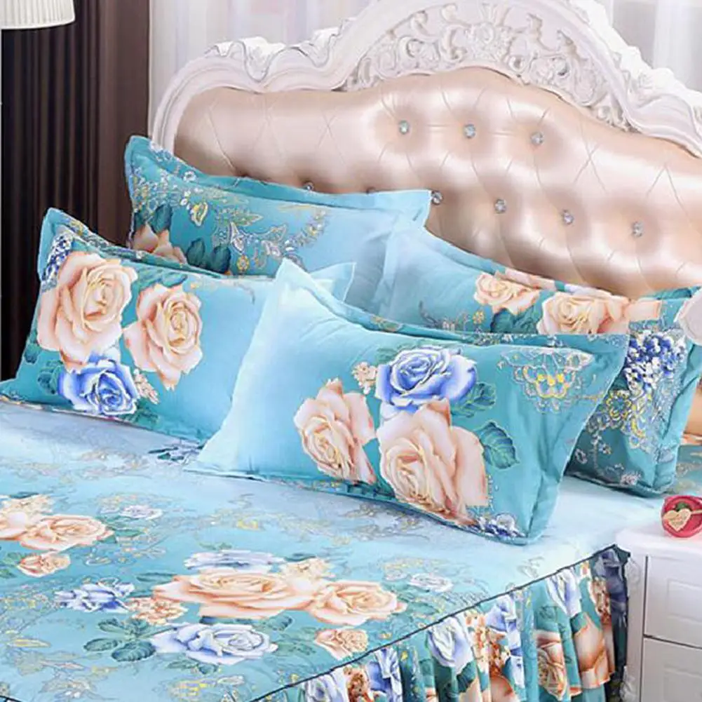 light blue IdealHouse/1 пара модных элегантных цветочных подушек, мягкие удобные наволочки, домашний декор(за исключением подушек, Постельных юбок - Цвет: light blue