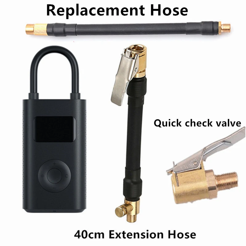Adaptador de tubo de extensión de manguera de goma de aire, piezas de bomba, adaptador de boquilla de inflado, soporte de protección/funda para Xiaomi Mijia Infla