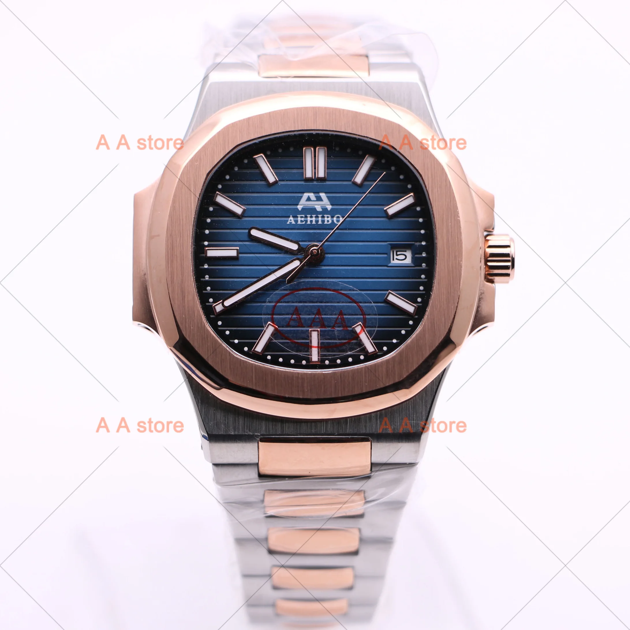 

Luxury Men's Watch 40MM Nautilus Series Automatic Watch AAA 18CT Rose Gold Free Shipping Watch