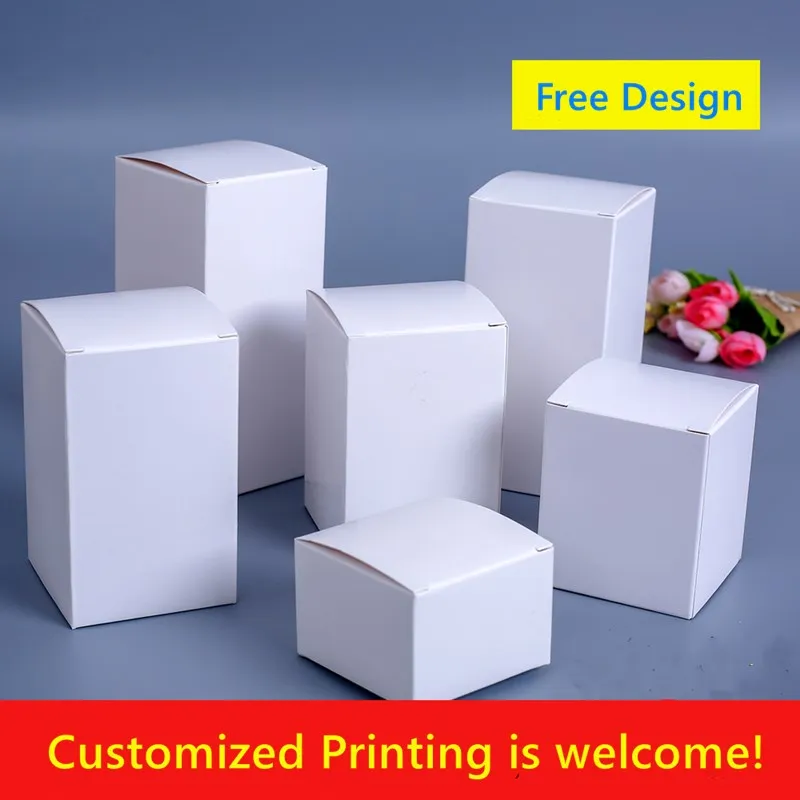 

Оптовая продажа, индивидуальные коробки, белая маленькая Подарочная коробка, картонная упаковочная коробка, квадратные пустые бумажные упаковки, различные размеры