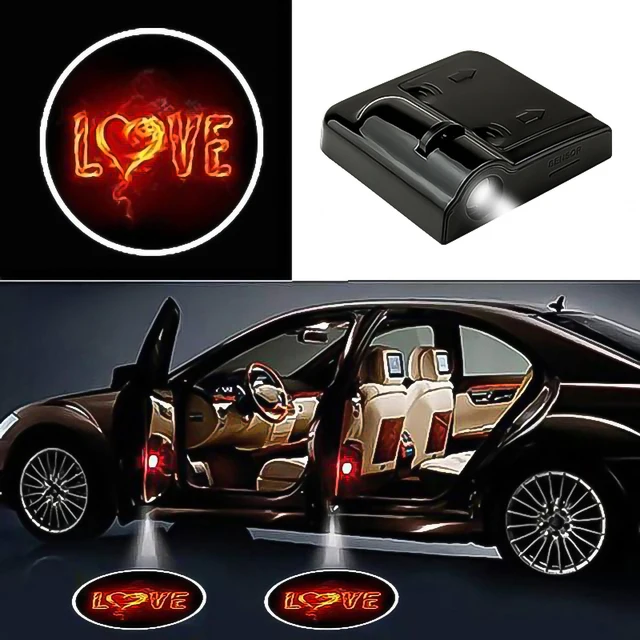 fog light for car 1PCS Universal Led Car Door Welcome Laser Projector Logo Ghost Shadow Night Light Wireless Car Courtesy Lamp kit Car Accessories halogen light car Car Lights