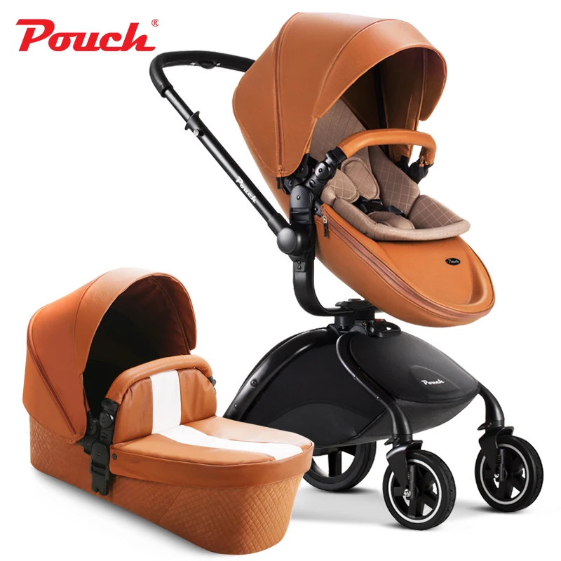 2 in 1 Yellow Роскошная Коляска 2 в 1/3 в 1 коляска Puchair+ Независимый спальную корзинку+ безопасное автокресло, роскошные детские коляски. 3 в 1 тележка - Цвет: 2 in 1 Yellow