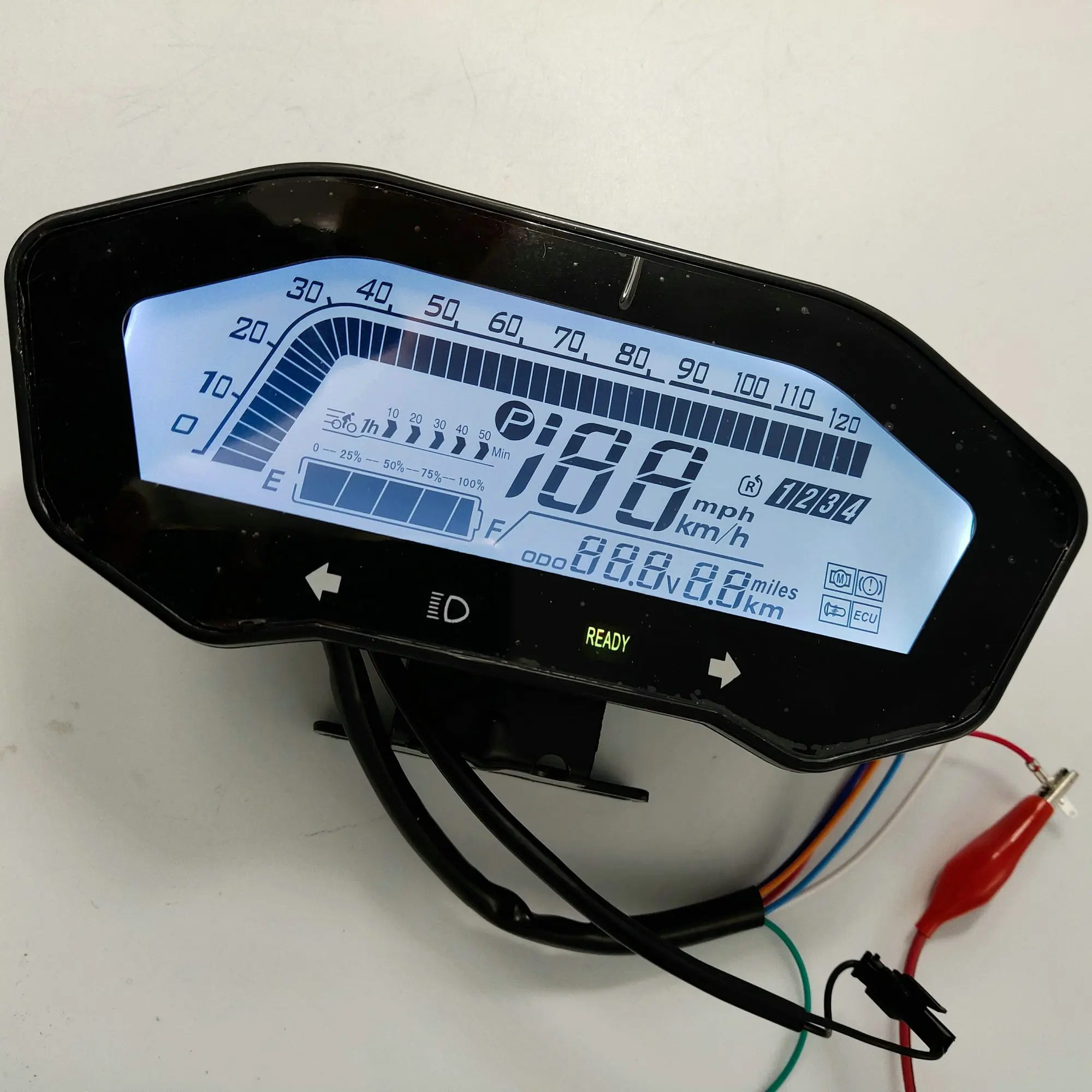 Instrument Lcd Display 72v120v Speedometer For Electric Scooter