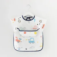 Cute Cartoon Baby Bibs Waterproof Infant Eating Children Drawing Sleeveless Baby Bandana Bibs Soft Baby Bib Meal Burp Eva Cloths 2