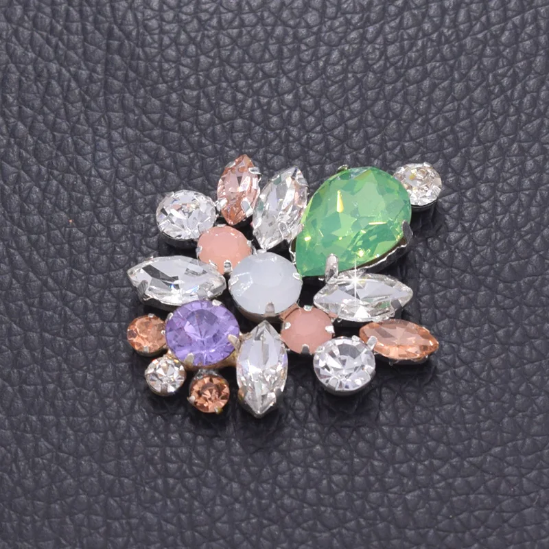 Flatback rhinestone appliques glue on (2)