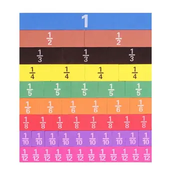 

51pcs Magnetic Rainbow Math Fractions Calculate Wooden Toys Children's Early Education Learning Mathematics Educational Toys