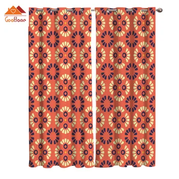

Irregular Pattern Window Curtains Living Room Outdoor Fabric Drapes Curtain Home Decor
