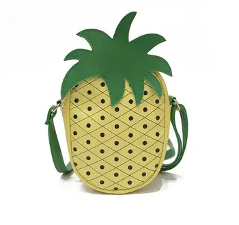 

Pineapple Shoulder Bag Cute Cotton Fruit strawberry Purse For Women Girl Small Messenger Bag