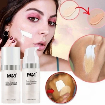 

Makeup Face Foundation Color Changing Liquid Base Make Up Nude Cover Concealer Change Facial Skin Tone Waterproof Foundation