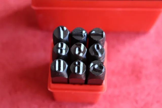 Алфавитный ручной работы Кожа DIY Инструменты A-Z английская буква цифровой Пробивной символ штампованный перфоратор стальная кожа печать 8 мм