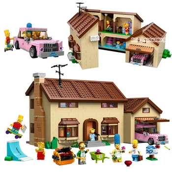 

In Stock 2575pcs Lepining 16005 83004 THE Simpsons Series 71006 Models Building Simpsons House Building Blocks Toy Hobbies
