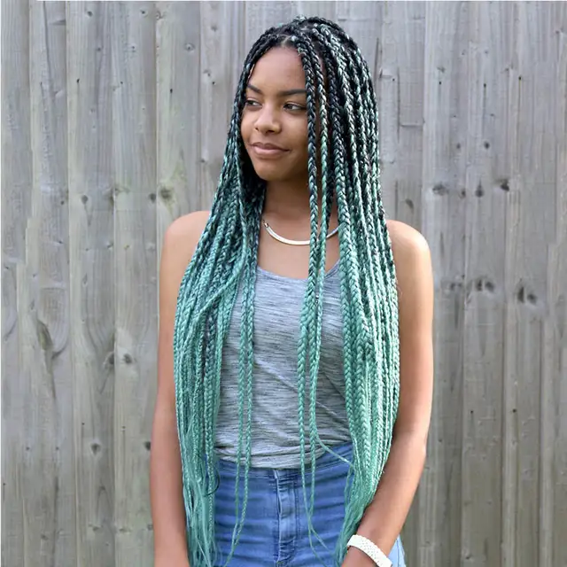 Pink Violet Blue Color Blonde Synthetic Jumbo Braid Shadow White