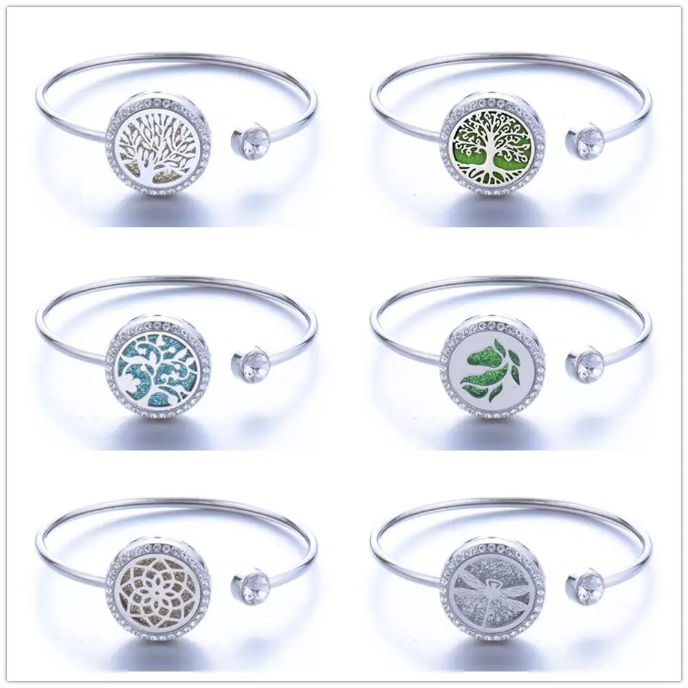 Perfume Bracelet Essential-Oil-Diffuser 316l-Stainless-Steel Tree-Of-Life
