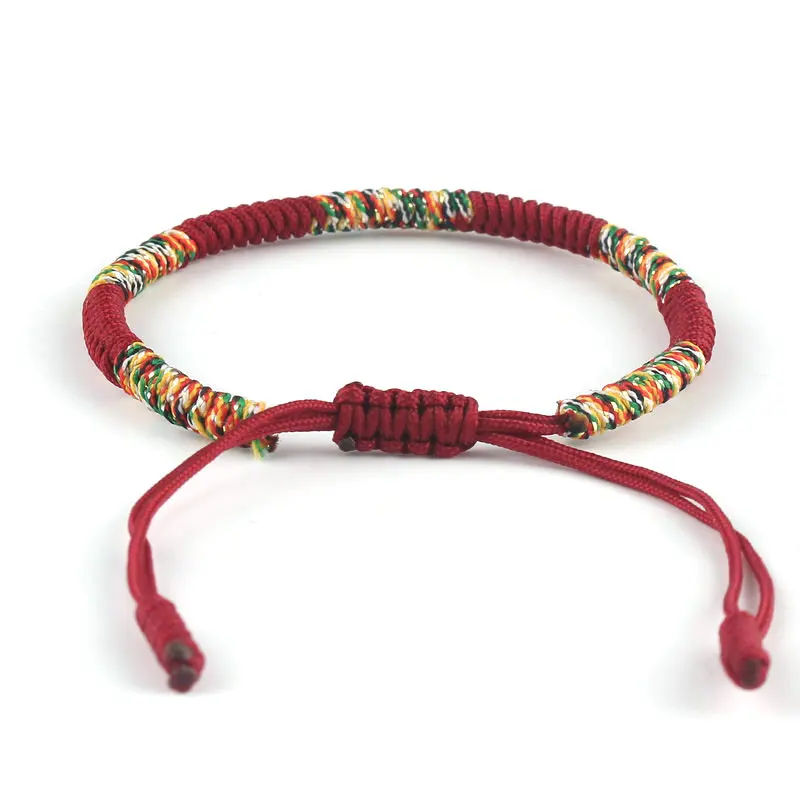 Tibetan Buddhism Lucky Bracelet Unisex Braided Adjustable King Kong Knot Red String Bracelets For Men Women Couple Pulsera bracelet jewelry leather bracelets shell charm bracelets