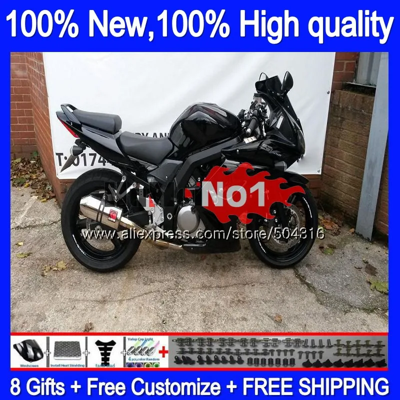 SV1000S для SUZUKI SV650S SV650 SV1000 26MC. 41 SV 650 S 1000 2003 2004 2005 2006 2007 2008 03 04 05 06 07 обтекатели все черного цвета