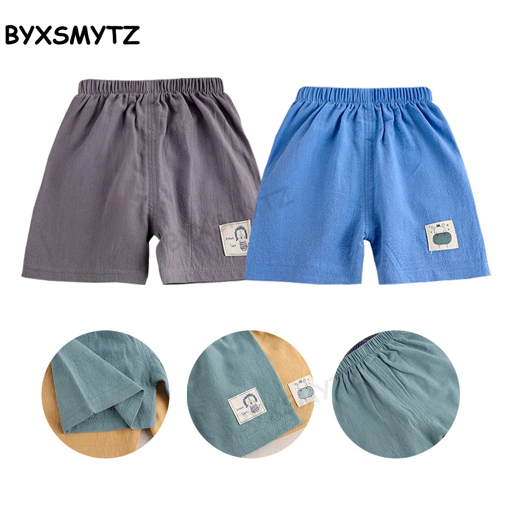 Summer Children's Shorts Baby Boy Clothing Korean Cotton Linen Pants Boys Girls Pant Cartoon Children Casual Pants Kids Wears