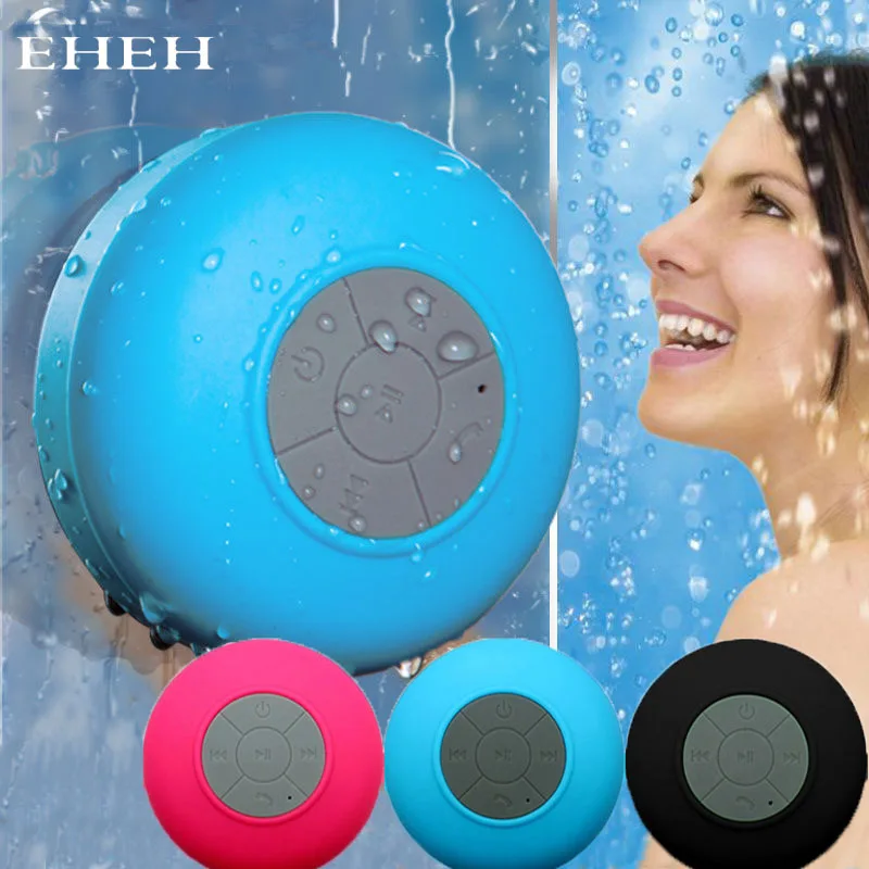 

EHEH Mini Bluetooth Speaker Player Waterproof Portable Sucker Sound Quality Clear Bathroom Car Phone free hand Car bath