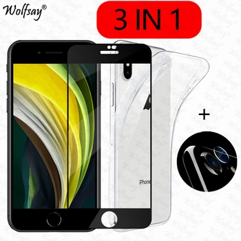 

Full Glue Tempered Glass For iPhone SE 2020 7 8 Plus Glass Screen Protector 2.5D 9H Protective Phone Film For iPhone SE 2020