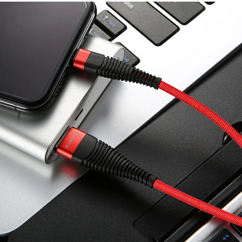 Red Floveme USB кабель для передачи данных для iPhone XS Max XR X 8 7 6 6s плюс 5 5S iPad быстрой зарядки кабель мобильного телефона Зарядное устройство для iPhone кабеля для передачи данных - Цвет: Red
