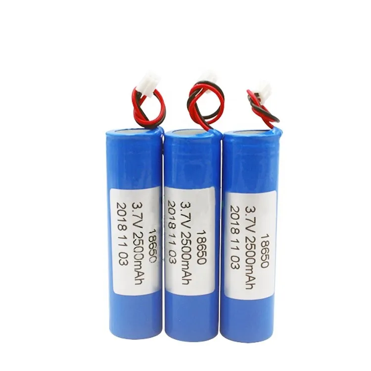3 шт./лот 3,7 V 18650 2500Mah 1S1P литий-ионный аккумулятор с проводами PCB и разъемом JST PH2.0