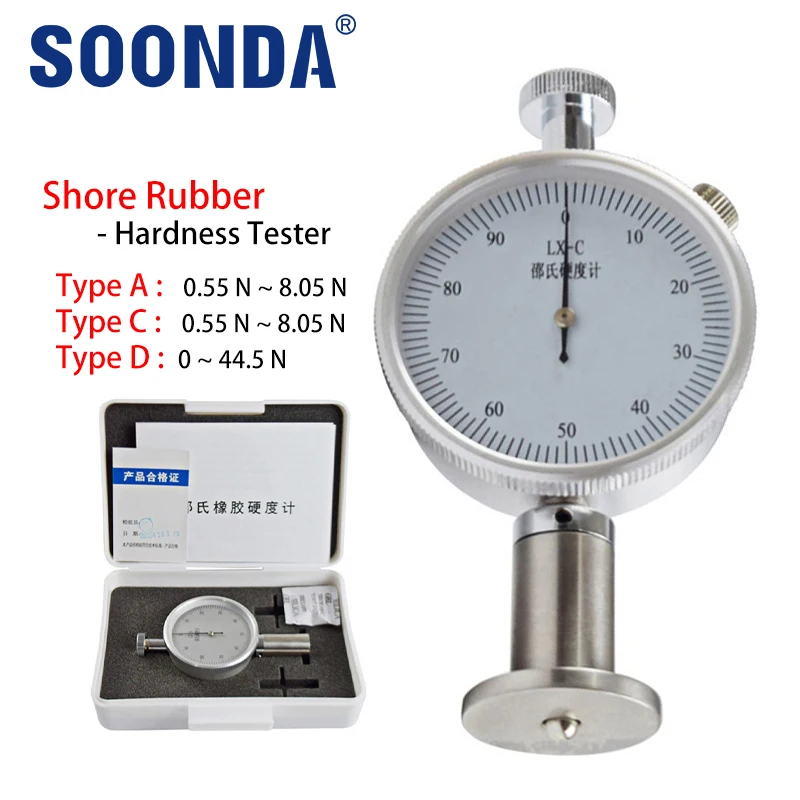 Shore Durometer Type C Rubber Plastic Hardness Tester Single Pointer 