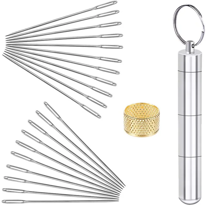 21 PCS 1.58in Large Eye Sewing NeedlesSewing Sharp Needles Handmade