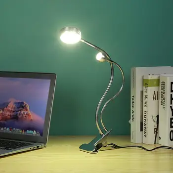 

Desk Lamp 5W USB Dimmable Flexible Clip LED Study Reading Table Light Warm White Good Heat Dissipation Effect Durability