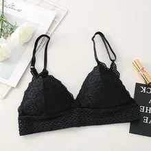  Floral Lace Bralette Sexy Bras For Women Lace Bra Female Underwear Soft Intimates Deep V Brassiere Sexy Lingerie Push Up Bra 