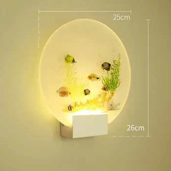 

LED Wall Lamp Vase Shape Bedside Light For Bathroom House Deer Horn Seabed Deer Dandelion Lotus Peony