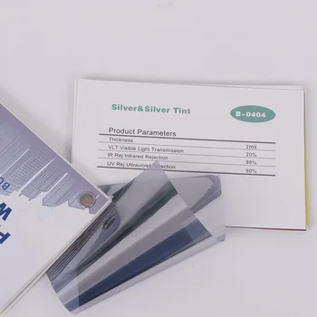 

SUNICE With Glue Heat Insulation Window Film Use Home Office Silver Building Window Film 5ftx33ft/1.52mx10m Easy to install