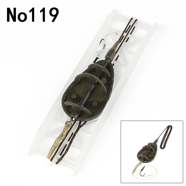 W.P.E Carp Fishing 1pcs 40g80g Method Feeder Rig Hair Europe Carp