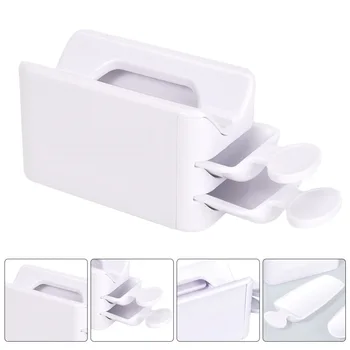 

Durable Manicure Sequins Glitter Recycling Box Nail Decoration Supply (White)