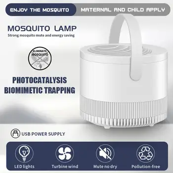 

Mini Electric USB mosquito repeller LED ultraviolet light electronic photocatalyst trap lamp silent Chemical-free Repeller