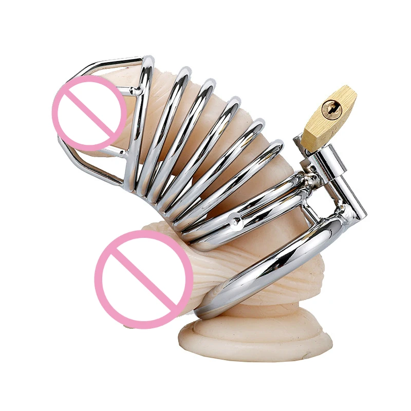 Male Chastity Device Metal Silver Snake-shaped Rotary Lock Serpentine Cock Ring Assorted |