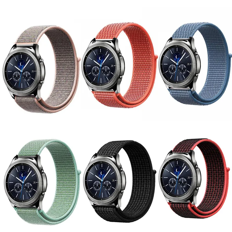 20 мм 22 нейлоновый ремешок huami amazfit bip для Samsung Gear S3 sport s2 Classic Frontier band galaxy watch 42 46 huawei gt 2