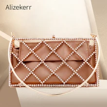 Роскошные Стразы вечерняя сумочка для женщин ручной работы выдалбливают Алмаз сумочка дамы личности металлическая клетка Ужин кошелек Свадебная вечеринка
