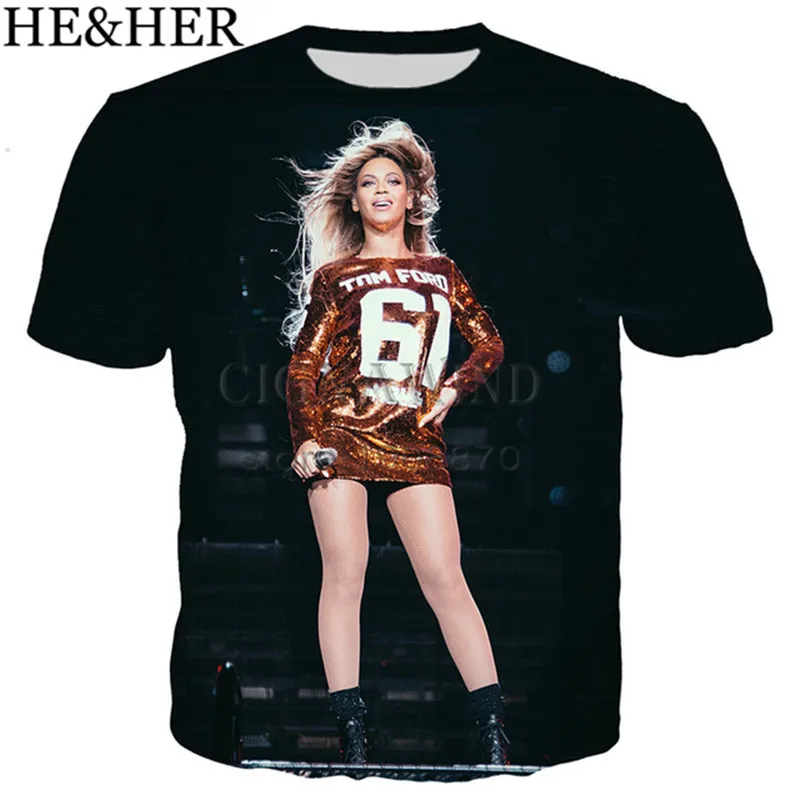 Новая популярная певица Beyonce Wish the queen of pop a 'happy Bey футболка с 3d принтом в стиле хип-хоп летние топы, футболка уличная