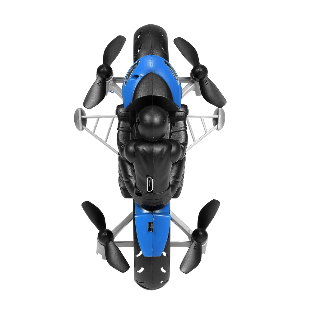 Мотоцикл Мини RC Квадрокоптер 2,4G Land Air двойная игра 2 в 1 RC трюковый Дрон один ключ взлет Дрон игрушки для детей подарок