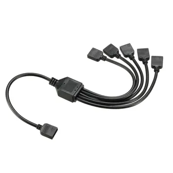 

uxcell RGB Splitter Cable 1 Female to 5 Female 4 Pin Extension Connector 30cm Length