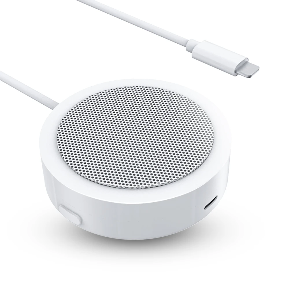 

Newest For Lightning Powered Portable Conference Speaker for iPhone X XR XS 8 7/iPad/iPod with Microphone Jack for Meeting Room