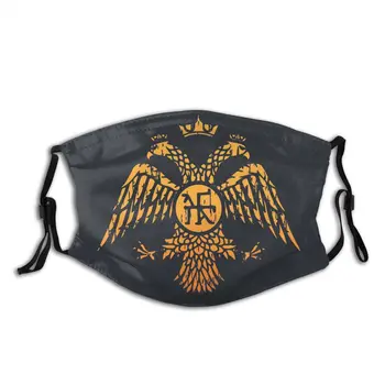 

SPQR Byzantine Eagle Symbol Flag Adult Reusable Face Mask with Filter Dustproof Mask Respirator Mouth Muffle