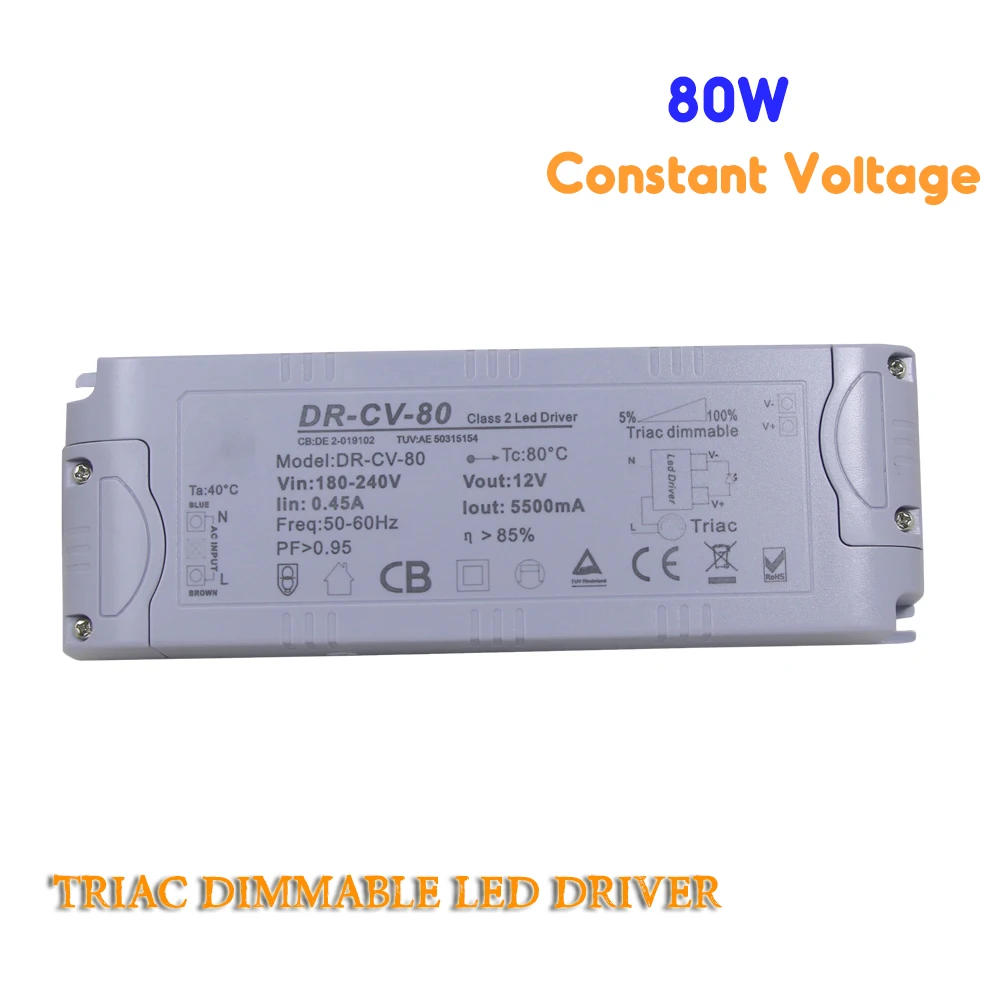 電圧調整可能なled調光器 変圧器 電力変換器 80w 12v 24v 電力変換器 Lighting Transformers Aliexpress