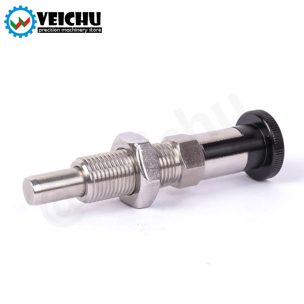 VEICHU M16 롱 스레드 스테인리스 스틸 리트랙터블 셀프-로킹 인덱스 볼트 인덱싱 플런저(너트 포함)